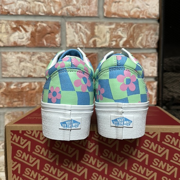Vans Old Skool Stacked checkerboard floral blue - Picture 6 of 9